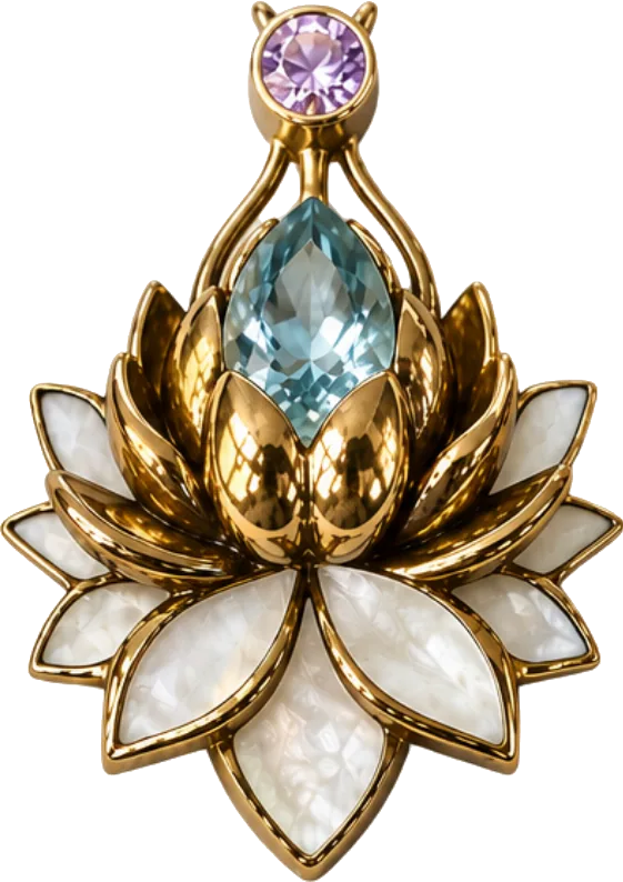 Lotus, Brass · Pendant