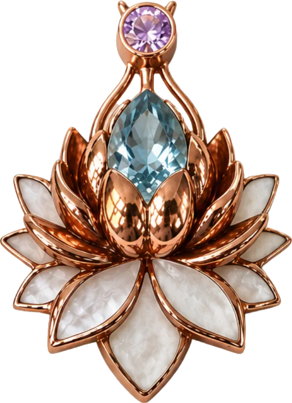 Lotus, Copper · Pendant