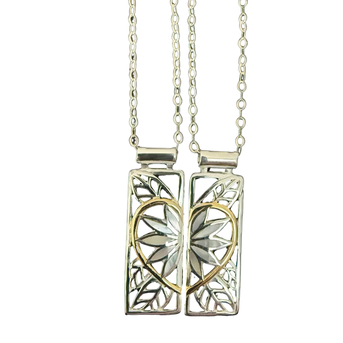 Naupaka, Necklace — two pieces, worn together