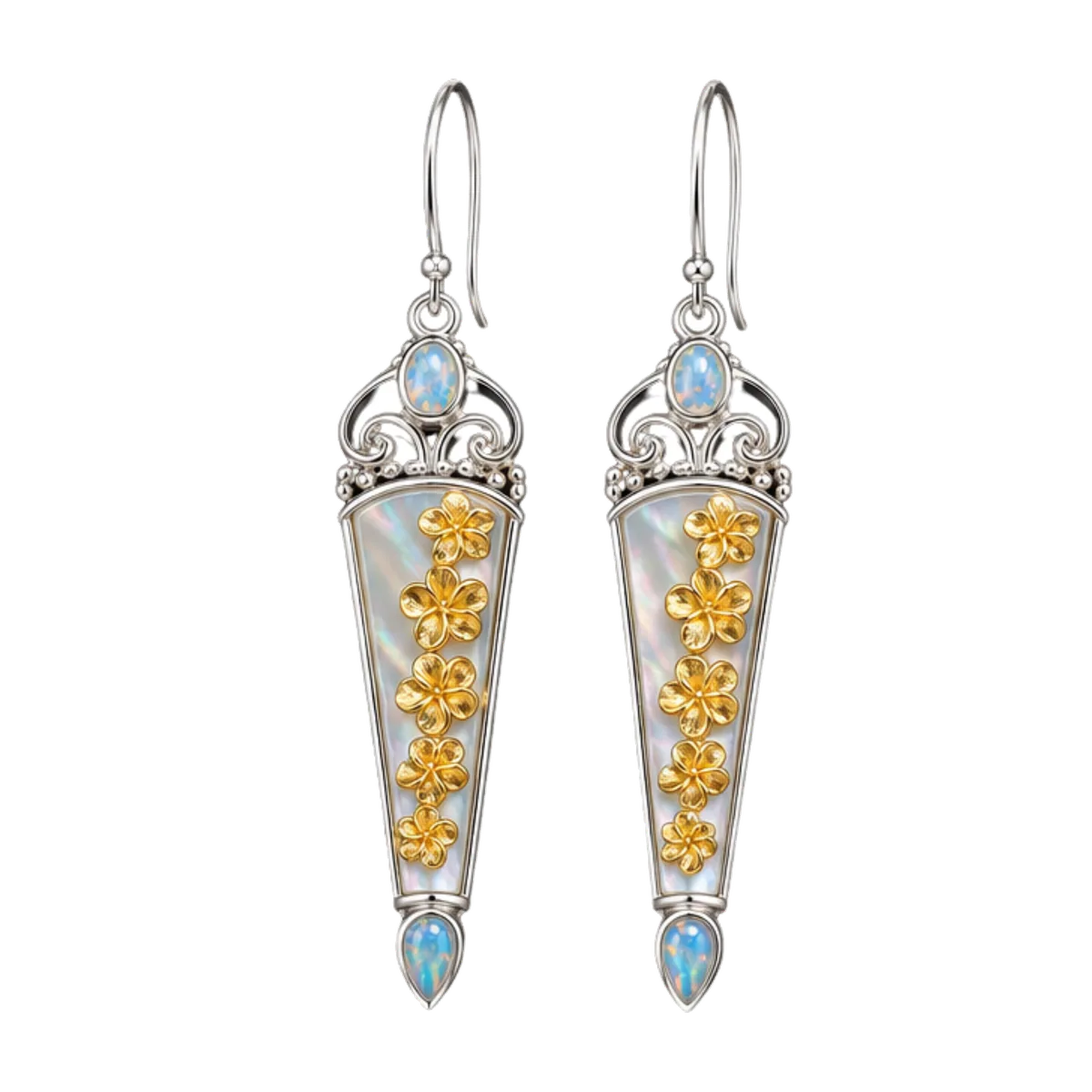 Plumeria, Earrings